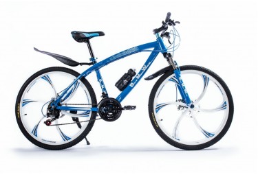 Велосипед Green Bike Blue на литых дисках с 6 лучами